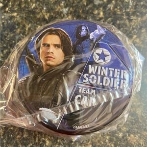 Marvel Winter Soldier Team Cap Button (Empty Tin)